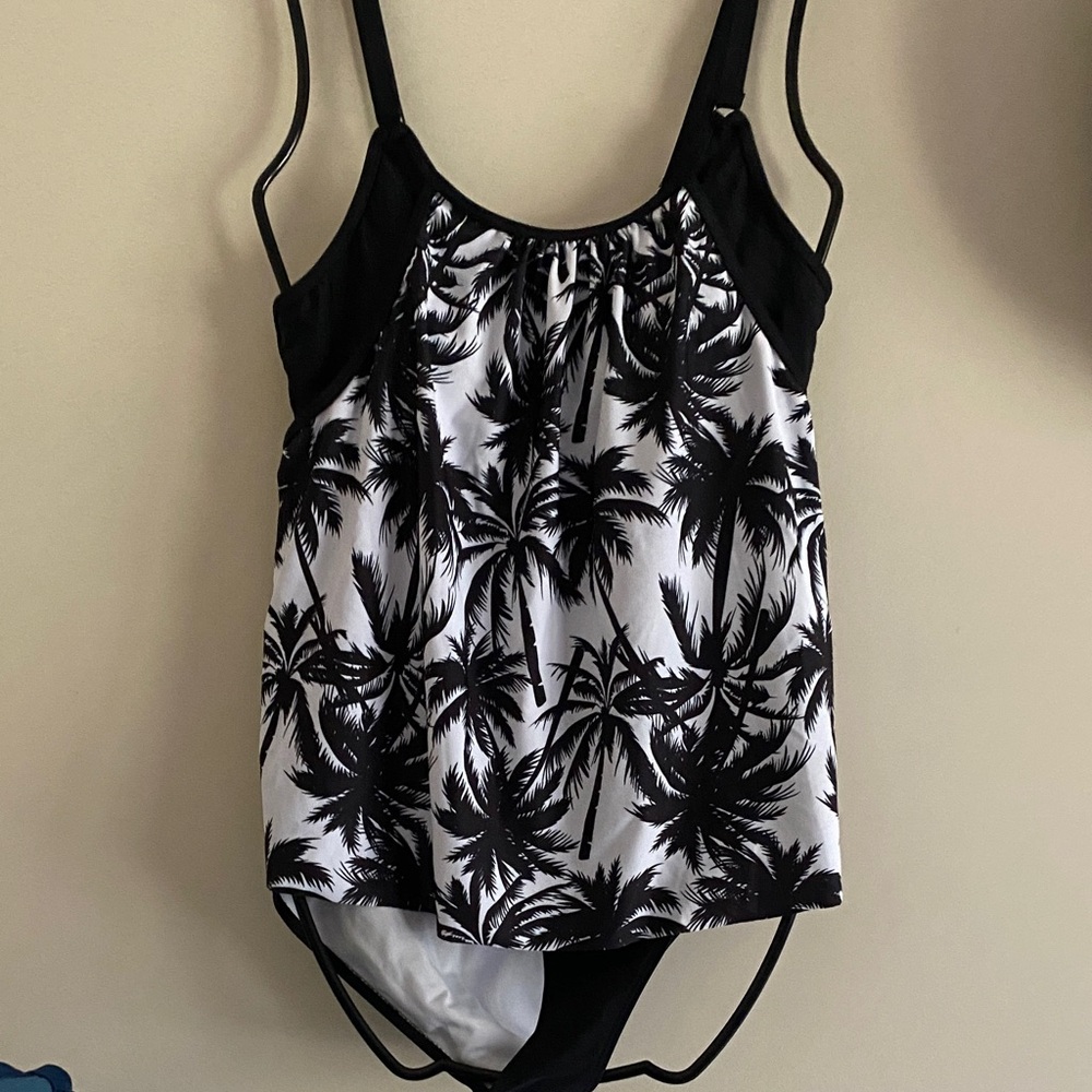 ZAFUL 2pc Tankini Swimsuit High Waisted Tummy Control Bathing Suit Set medium